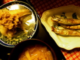 柳葉魚と白菜の煮物