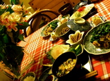 花と食卓