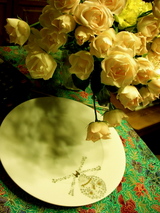 薔薇とお皿